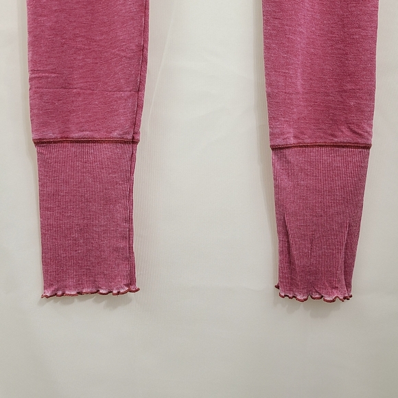 LAST ONE Free People Cozy All Day Harem leggings Winding Roads red sweatpants - Picture 7 of 7